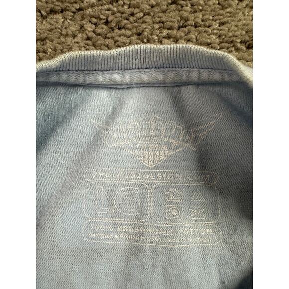 US Navy Shirt Mens Large Blue Steel Beach Party Battlespace 762 Design FLAW - Picture 6 of 12